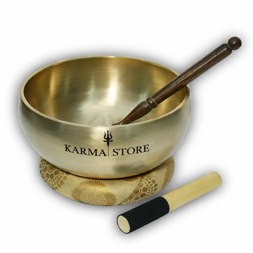 12" Large Master Healing Hand hammered Tibetan Singing Bowl - Great for Meditation, Yoga, Sound Bath, Mindfulness, Relaxation - Cushion, Wooden Mallet & Drumstick Included-image-25