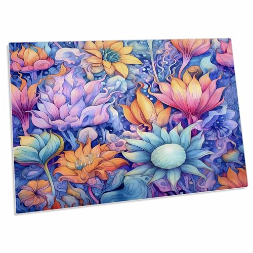 3dRose Alfombrilla de escritorio floral pastel miniatura 1