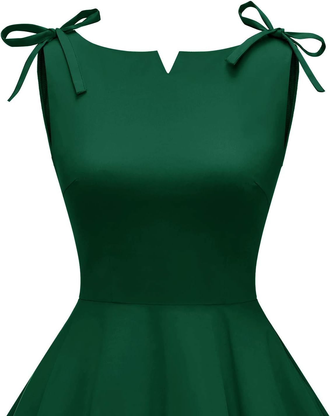 MUADRESS 1958 Women's Retro 1950s Boat Neck Vintage Rockabilly Cocktail Party Dress DarkGreen Small