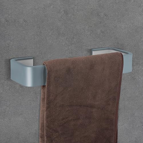 Image of Plantex Aluminium and Acrylic Towel Hanger for wash Basin /Single Towel Rod for Bathroom /Hand Towel Hanger /Bathroom Accessories (Grey and Milky White) 9 Inch