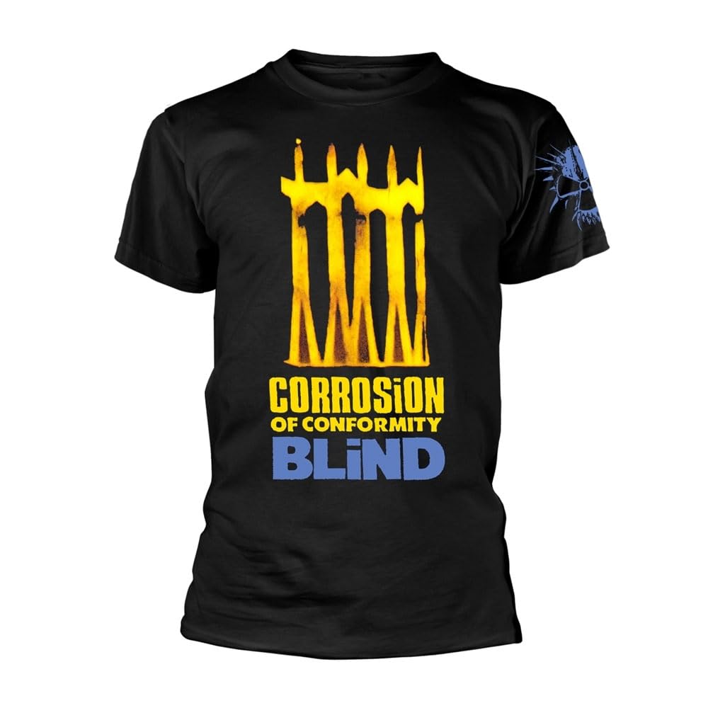 Plastic Head Corrosion of Conformity 'Blind' Black T-Shirt (UK, Alpha, XXL, Regular, Regular, Black)