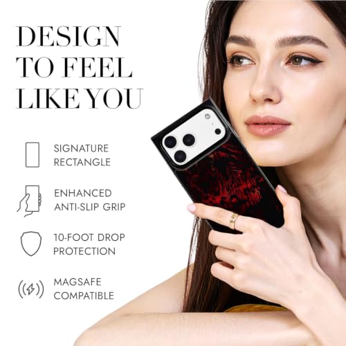Image of COCOMII Rectangle for iPhone 18 Pro Max /17 Pro Max Case, Crimson Leopard