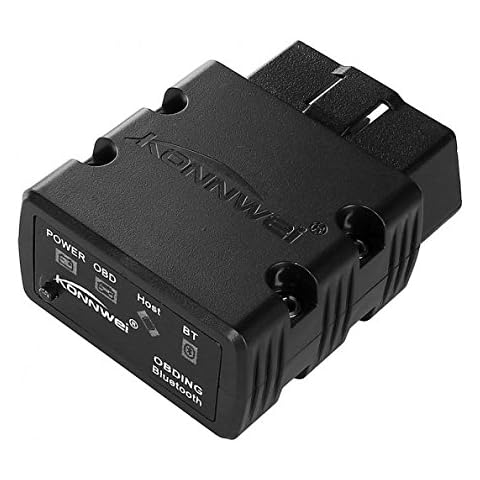 KONNWEI KW902-BLACK KW902 Mini Bluetooth 2.1 OBDII Car Diagnostic Scan Tools for Android, Black Cover