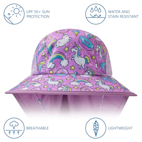 BASSDASH Kids UPF 50+ Wide Brim Sun Hat with Neck Flap Lightweight Cooling Performance Toddler Girls Boys Outdoor Play Hats4