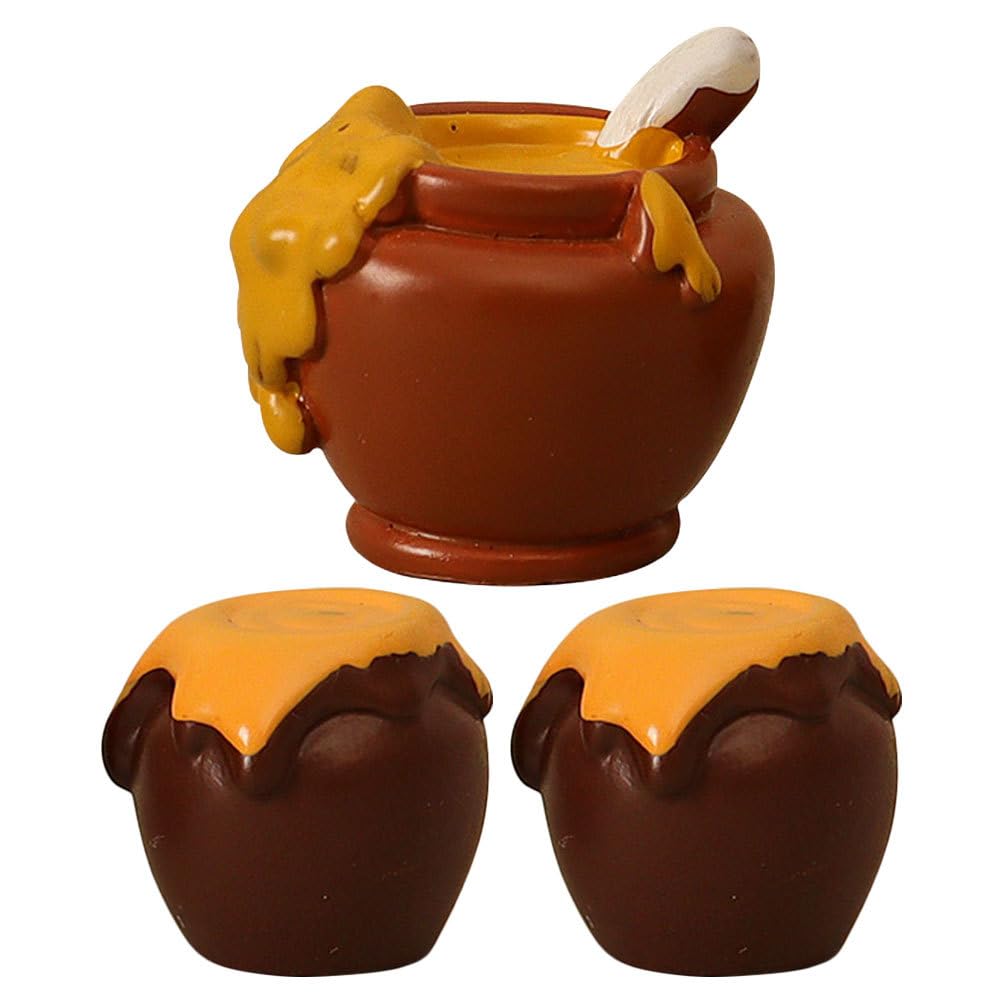 VOSAREA Resin Miniature Honey Pot Dollhouse Mini Food Micro Landscape Decor Unique Party Supplies