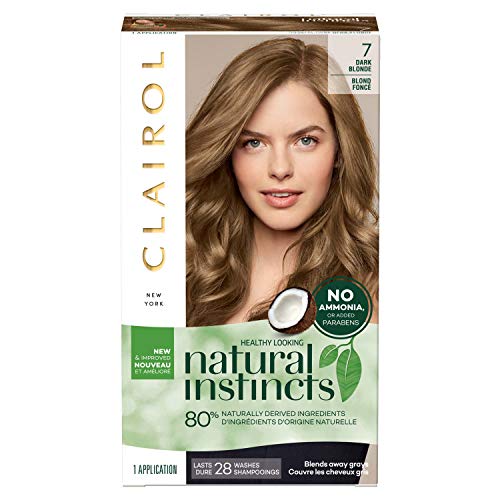 Clairol Natural Instincts Semi-Permanent, 7 Dark Blonde, Coastal Dune, 1 Count, Brown