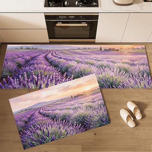 Alfombras de cocina lavables de 2 piezas para proteger el suelo de manchas y salpicaduras 4