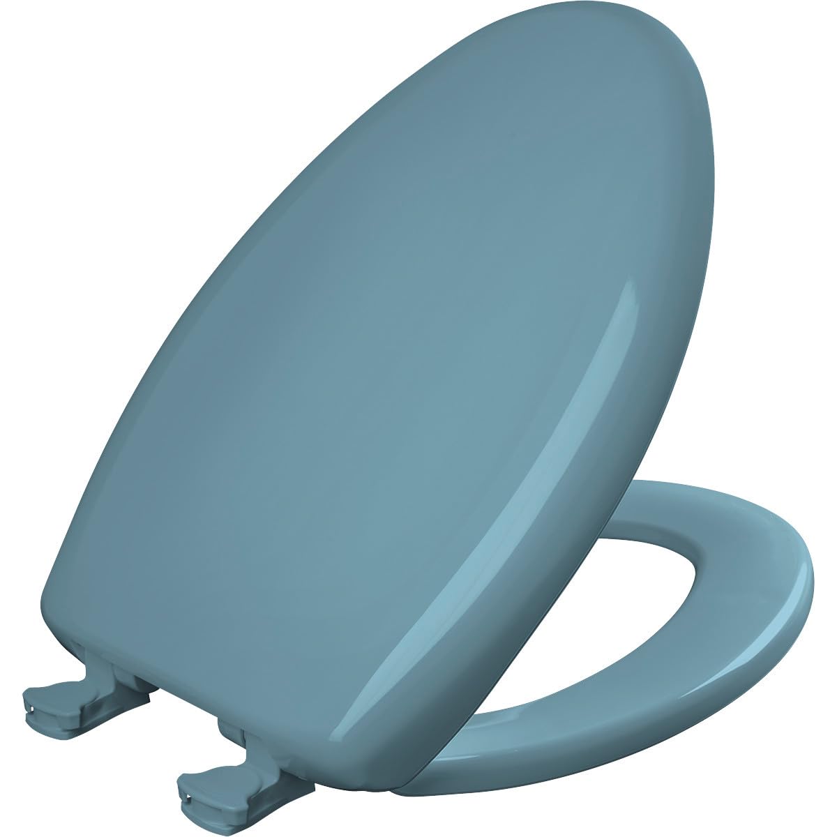 Abattant de WC allongé plastique résistant et ergonomique bleu Regency