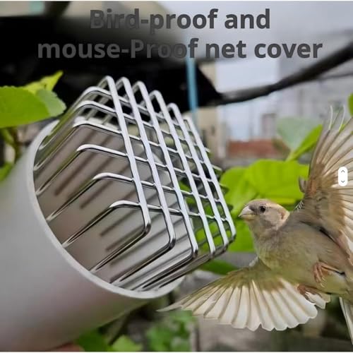 Image of Rust-Resistant Metal Wire Grid Drain Outlet Stopper with Anti-Rat Design, Rodent Proof, Anti-Blocking Outlet Stopper for Drainage & Exhaust Protection, Universal Pipe Guard for 95-95mm Diameter