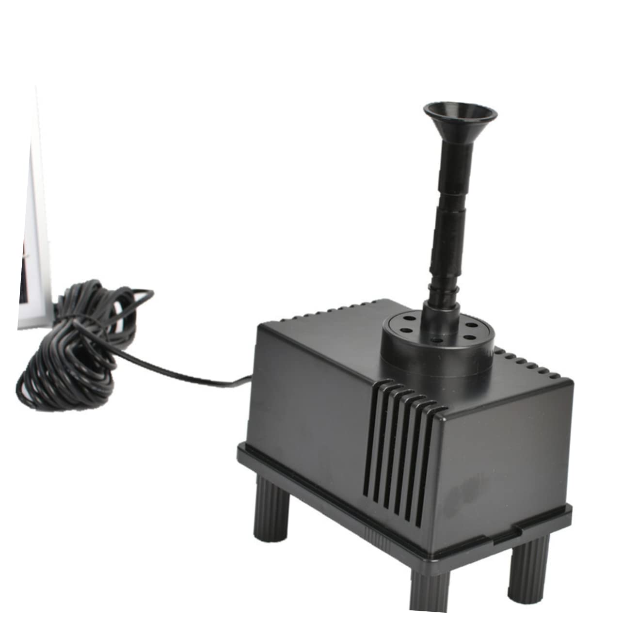Pompa Acqua Sommersa 6-12V 220L/H per Acquario e Laghetti da Giardino | Plastica Nera, Circolazione Acqua, 4 Pezzi, per Bonsai, Giardino Roccioso e Raffreddamento Portatile