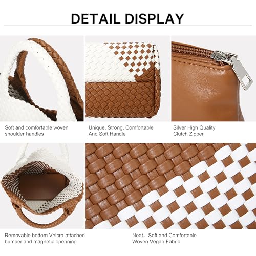 Image of Vegan Leather Purses for Women, Handmade Purses and Handbags Summer Beach Travel Tote Shoulder Bag | WOVEN