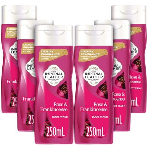 Imperial Leather Rose & Frankincense Body Wash Shower Gel | Signature Oil Blend | Luxurious Floral & Woody Fragrance | Creamy Lather & Gentle Cleanse | Pack of 6 x 250ml