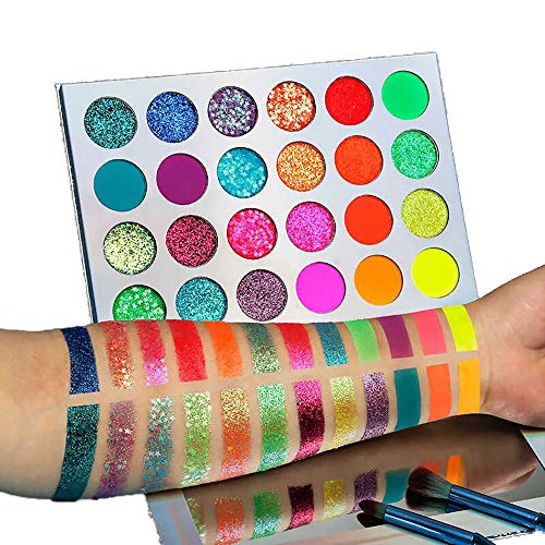 GlitzyGurl Neon Glitter Eye Shadow Palette - Image 3