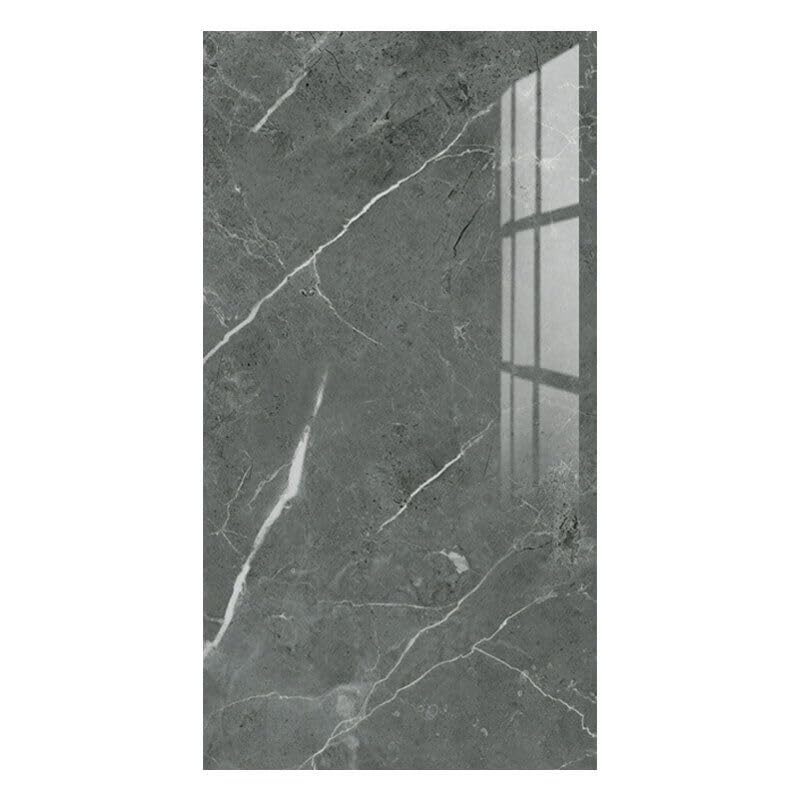 Marble Tile Stickers, 10Pcs Vinyl Floor Tiles Self Adhesive Floor Sticker,Peel and Stick on Vinyl Floor Wall Tiles for Bedroom Bathroom Living Room Kitchen Splashback 60x30cm (Jazz Grey)
