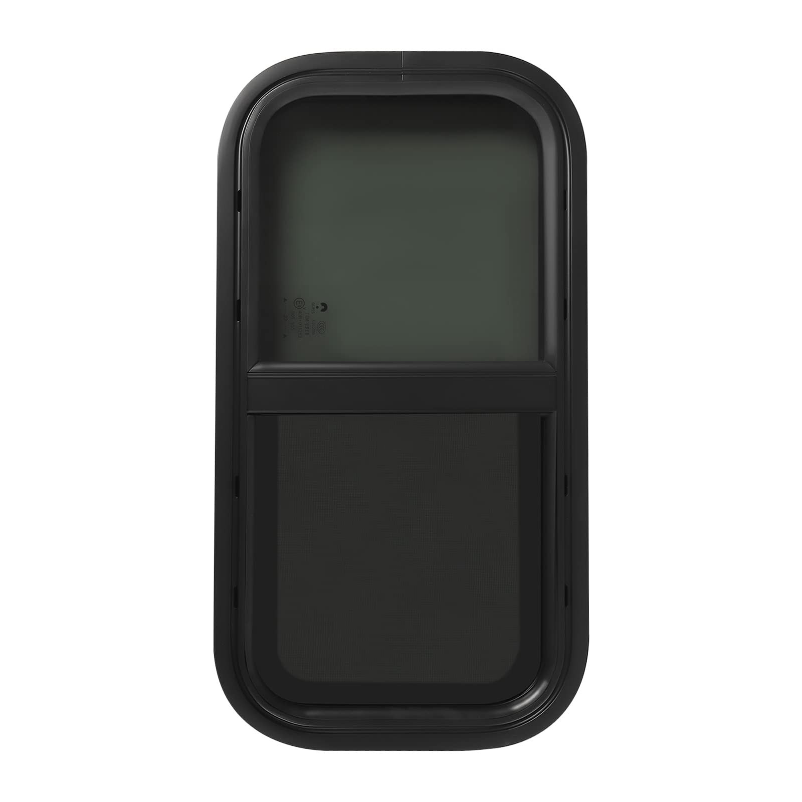 Finestra laterale per roulotte, camper, 700 x 400 mm, colore nero, finestra con cerniera per camper a 70°, apertura a mano