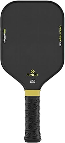 FLYKEY Pickleball Paddles, T700 Carbon Fiber Pickleball Paddle with a 16mm Shark Power Polymer Core, USAPA Approved Pickle Ball Paddle, Strong Spin
