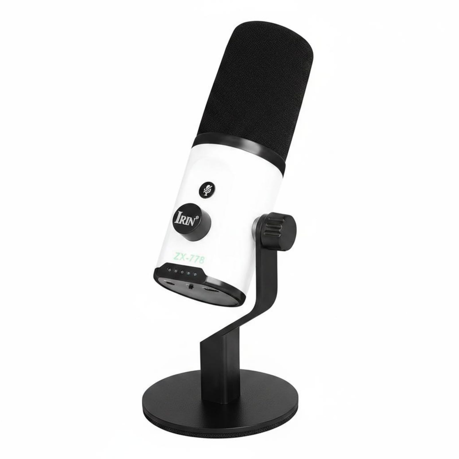 club bollywood®broadcast mic plug and play gaming mic metal stand noise canceling gaming mic for streamers, content creators, recording, black and white|computers/tablets & networking