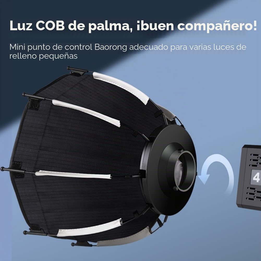 Caja de luz octogonal de 30 cm Mini Bowens Mount Caja de luz de rejilla de de abeja de liberación para estudio de luz de relleno COB ZU60 o M60