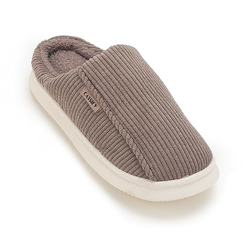 Image of CASSIEY Men's Soft Winter Slipper Slippers Closed Toe comfortable Sole Bedroom Indoor Fur Slipper