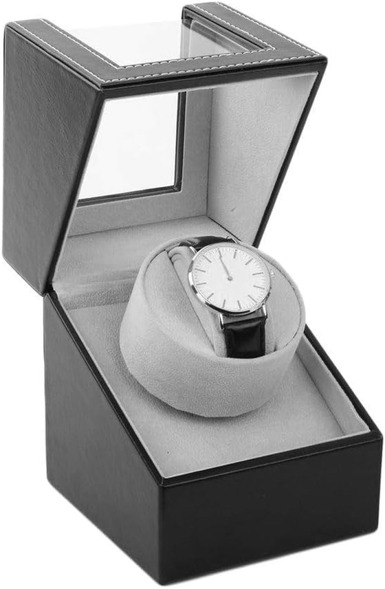 Automatic Watch Winder,Storage Display Motor Shaker Holder Mechanical Box Winding Case Holder France Black UK Plug