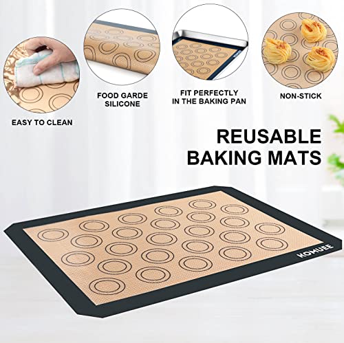 Komuee 9-Piece Baking Sheet, Cooling Rack With Silicone Mat Set (3 Pans + 3 Racks + 3 Mats), Stainless Steel Cookie Sheet With Cooling Rack And Baking Mat, Non Toxic & Heavy Duty & Easy Clean #TOP5