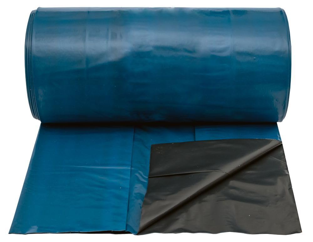 Extra Starke Müllsäcke 240L - 25 Stück - Große, Dicke Abfallsäcke - 100x125cm - Doppelschicht - schwarzer, blauer Müllbeutel - Bauschuttsäcke - Bauschuttsäcke, universal