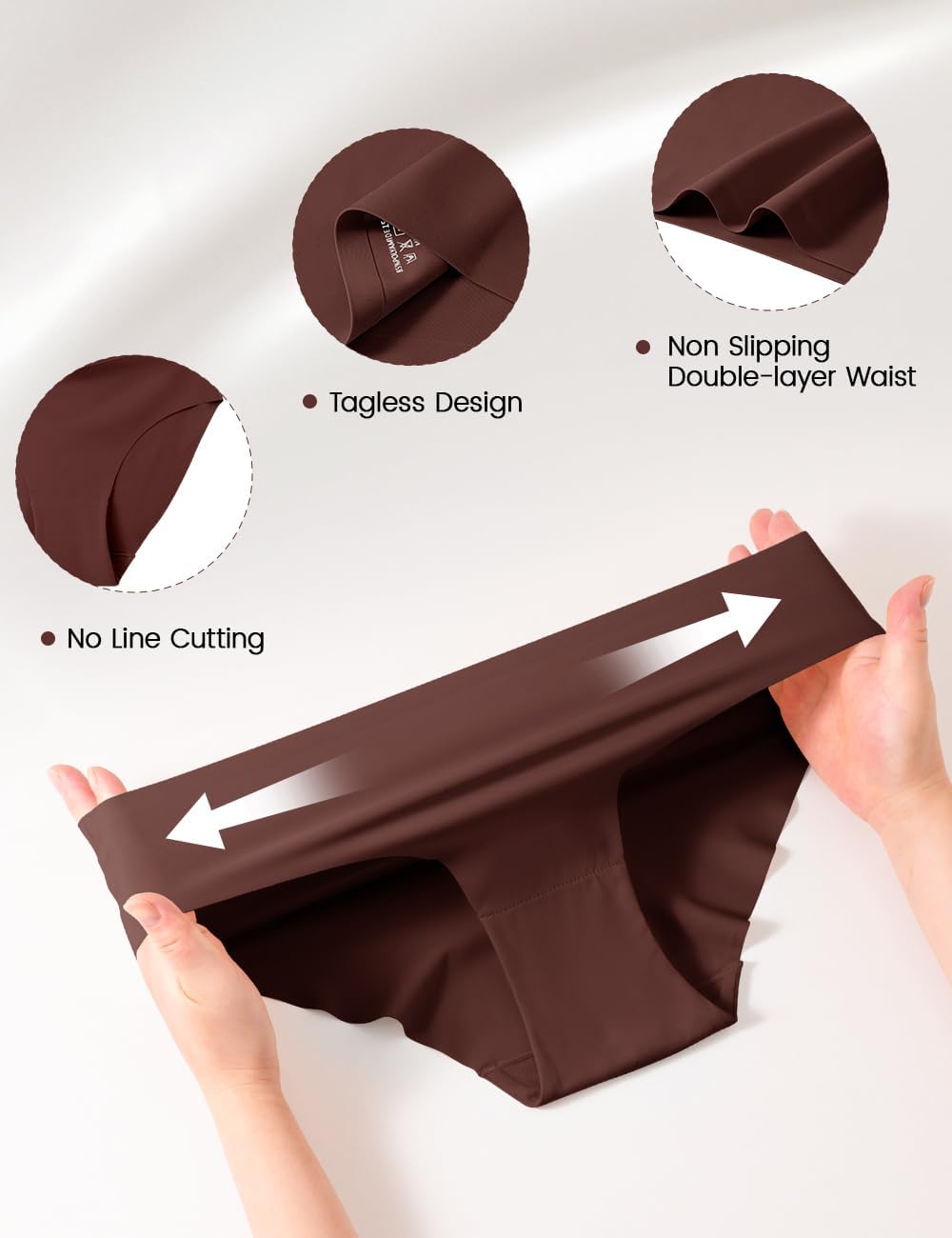 Derisaly Seamless Briefs Underwear for Women Hipster No Show Panties Soft Stretch Bikini Invisible Breathable Sewn Crotch - Image 6