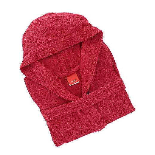Gabel 09300 6T - Albornoz para Adulto, 100% algodón, Burdeos, Talla L