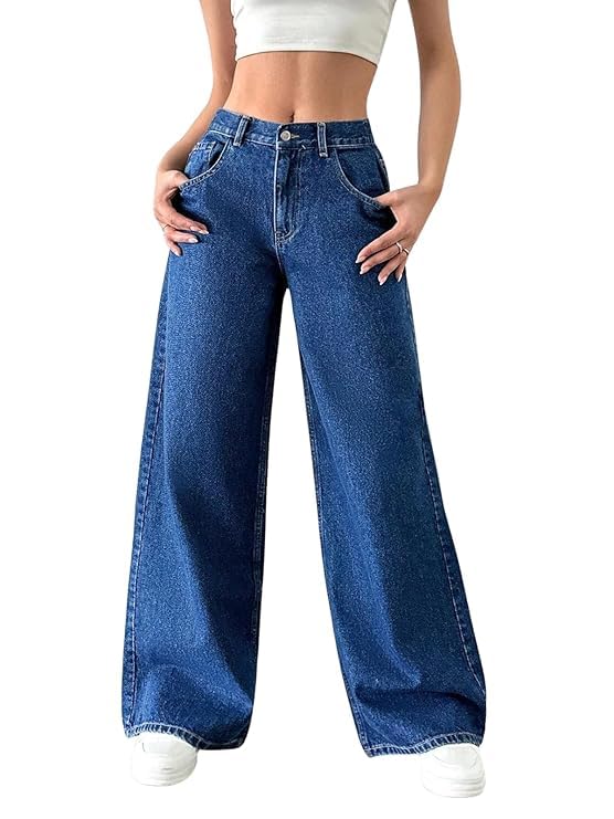 Image of Women's Denim Straight Fit Boyfriend Jeans BLACK-28