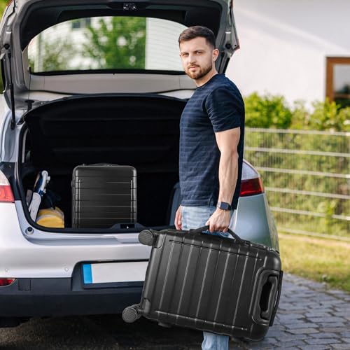 LEMY Hardside Expandable Luggage, Waterproof Suitcase with Spinner Wheels&Height Adjustable Handle for Travel, Business Trips, Black4