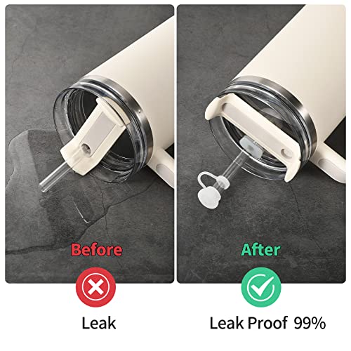 Spill Stopper For Stanley 40Oz, 2 Pack Color Changing Reusable Silicone Stanley Leak Stopper Compatible With 1.0/Quencher H2.0 Stanley 40 Oz Tumbler With Handle(Color Changing) #TOP4