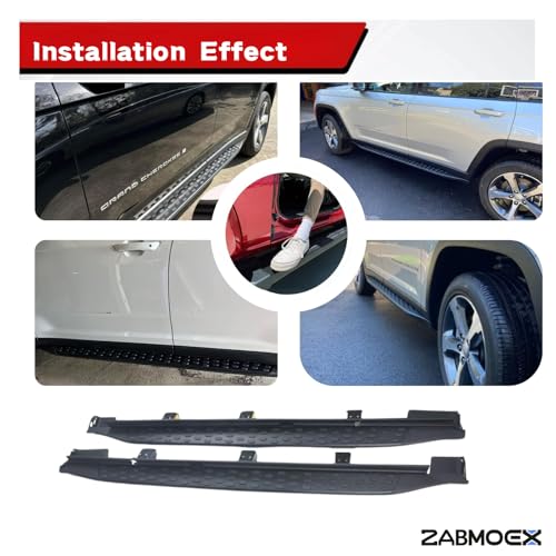 Estribos laterales en aluminio negro mate para Jeep Grand Cherokee miniatura 6