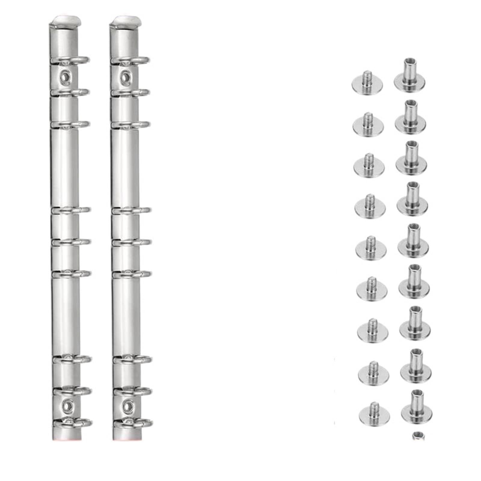 Clip foglie sciolte in metallo multicolore, Meccanismo raccoglitore ad anelli A5 B5 Sostituzione dorso a 9 fori 6 pezzi
