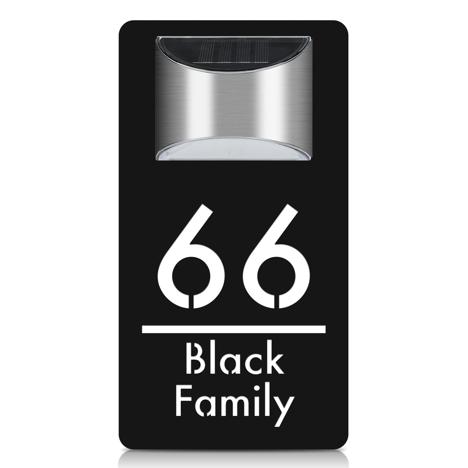Personalized Solar Modern Door Plaque House Numbers for Outside Light Up 3D LED Illuminated House Numbers Apartment Number Plaque Custom Solar Lighted