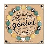 Regalo para mujer, pulsera natural de cuentas de piedras preciosas, piedra de cristal de cuarzo energético, elástica, regalos de Navidad, día de la madre, adolescentes, niñas, cumpleaños, abuela, mamá