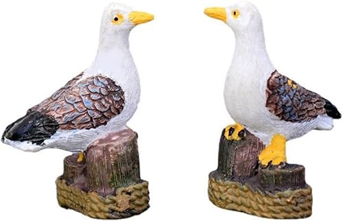 Soporte de gaviota en miniatura, accesorios de jardín de hadas, mini figura de pájaro marino para decoración de jardín de hadas, decoración de micro Soporte de gaviota en miniatura, accesorios de jardín de hadas, mini figura de pájaro marino para decoración de jardín de hadas, decoración de micro