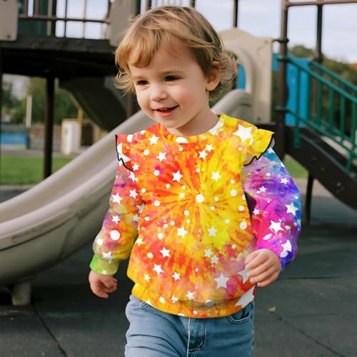 Toddler Girls Sweatshirt Ruffle Long Sleeve Pullover 1-8 Years Tops3
