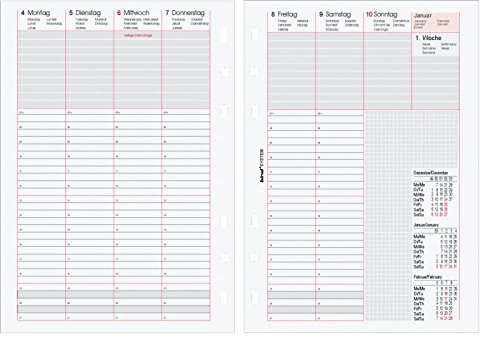 Preisvergleich Produktbild bind Ersatzkalender 2018 für Terminplaner A5 Modell 15501