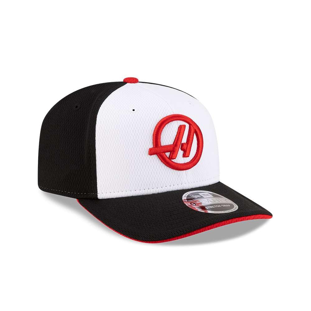 New Era Haas F1 Team Offizielle Kollektion 2026 Team Baseball Cap Mütze Verstellbar Weiß Schwarz Rot