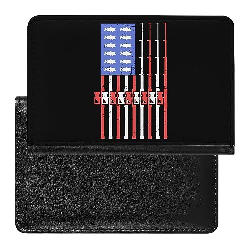 Custodia per passaporto con bandiera americana da pesca sottile organizer per documenti da viaggio con slot per carte di credito per donne e uomini Stile: Taglia unica MHXYZHW