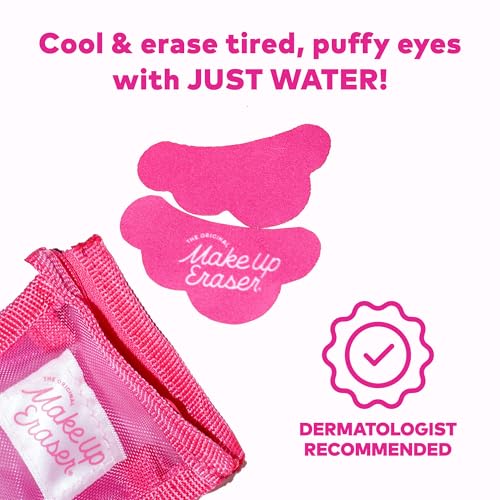 Image of Makeup Eraser Cooling Clouds Reusable Undereye Patches - Hydroactive Technology Mask Patch Pads for Tired Puffy Eyes and Wrinkles with Mini Washbag, Set of 2