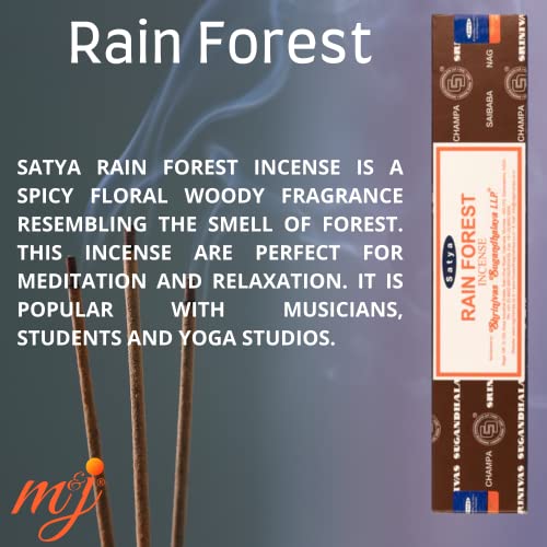 Original Satya Nag Champa Rain Forest Incense Sticks - Image 2