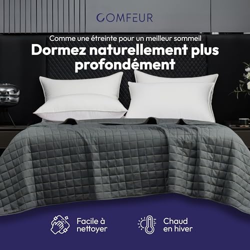 Couverture lestée pour dormir profondément et se relaxer au lit