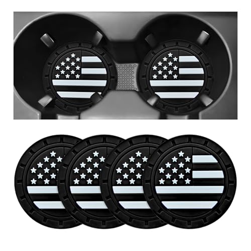 4 Posavasos para Porta Vasos de Carro con Diseño de Bandera Americana miniatura 1