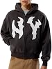 PacSun Mens NY Raw Applique Full Zip Up Hoodie