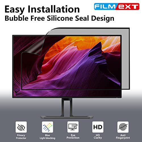 FILMEXT Computer Privacy Screen Filter for 24 inch Frameless Monitor, Removable Monitor Privacy Screen Anti Spy Blue Light Filter, Computer Screen Protector for 16:9 Aspect Ratio by FILMEXT - Image 2