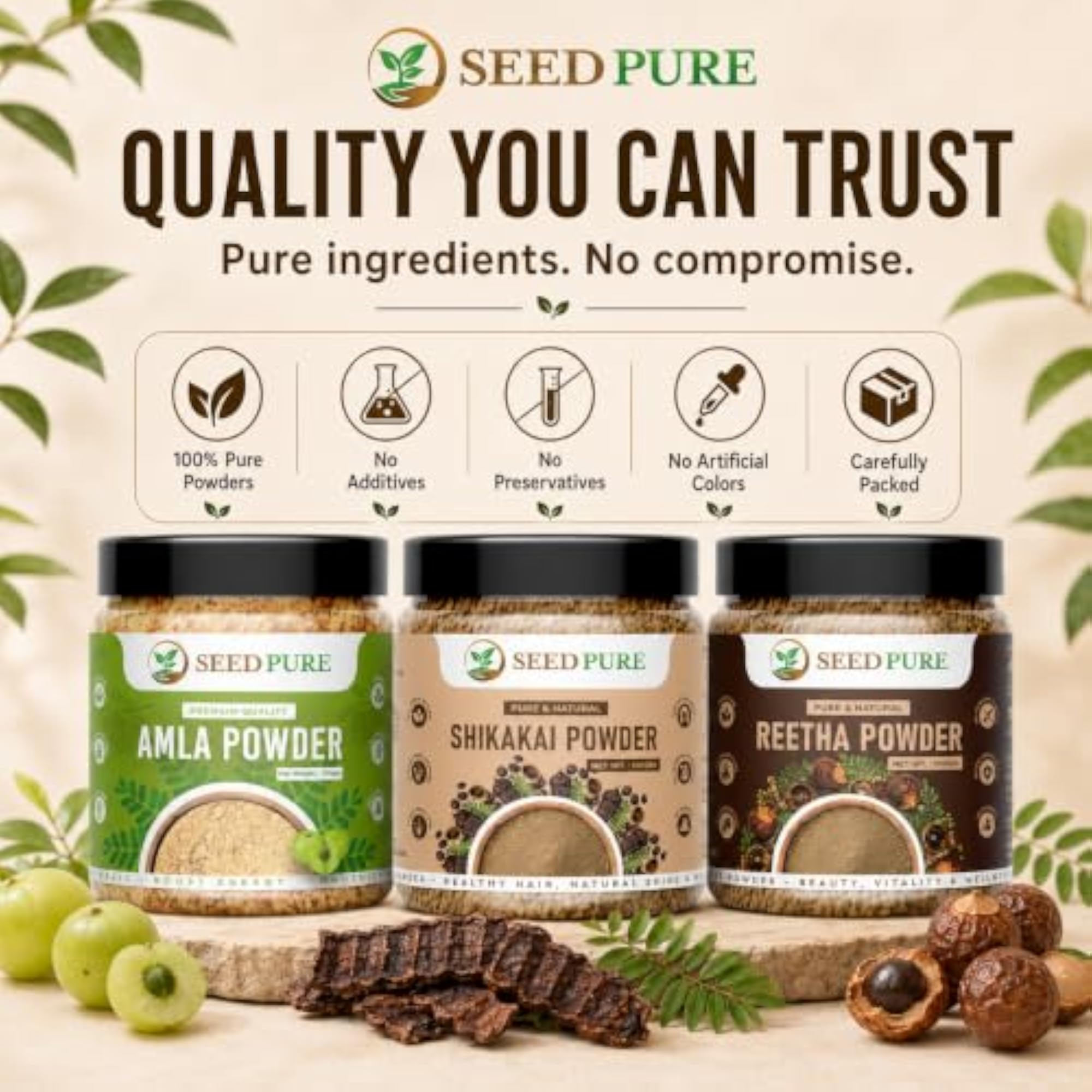 Omorose Shikakai Amla Reetha Powder for Hair