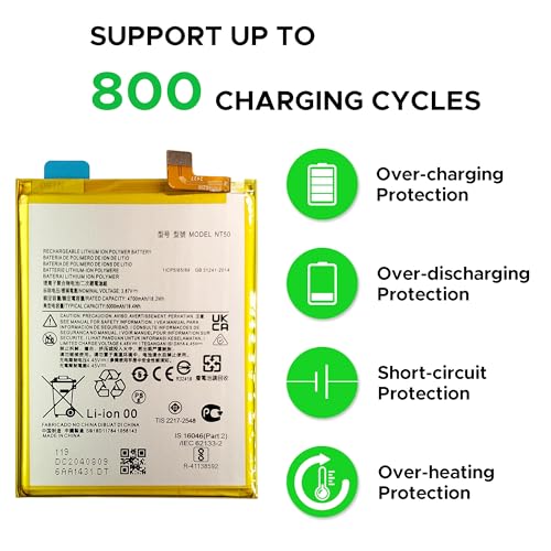 Image of GREEN FUSION Compatible with Moto Edge 20 Lite /Edge 20 Fusion XT2139-1 XT2139-2 New Battery Replacement NT50, with Toolkit