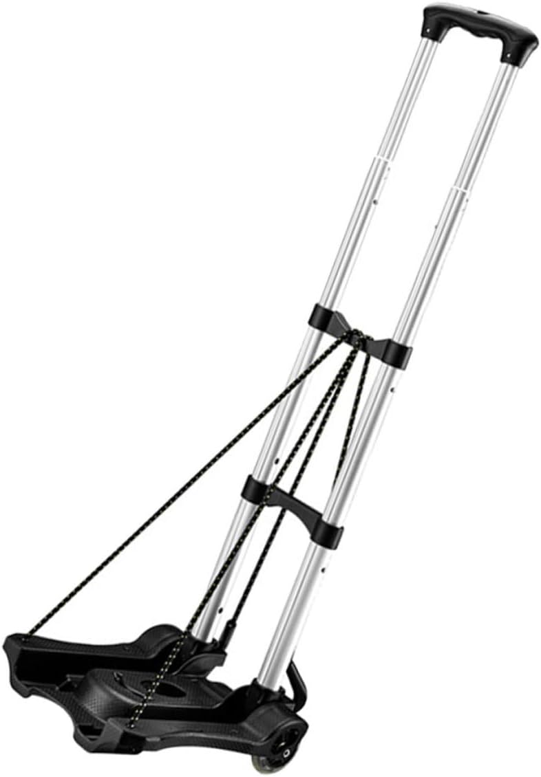 Folding Luggage Cart with Wheels Portable Collapsible Hand Truck for Travel and Moving Lightweight Dolly for Shopping and Office Use Heavy Duty Design