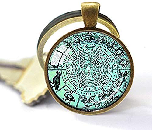 Alchemy Keychain Ancient Alchemy Symbol Black Astrology Keychain Alchemist Gift